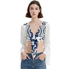 Imfd Dgb 1 Trumpet Sleeve Cropped Top