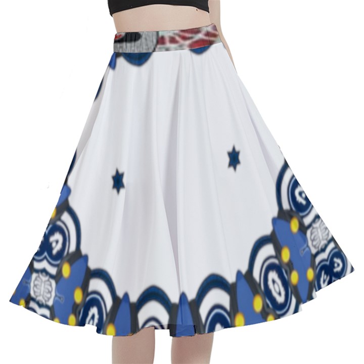 IMFD DGB 2 A-Line Full Circle Midi Skirt With Pocket