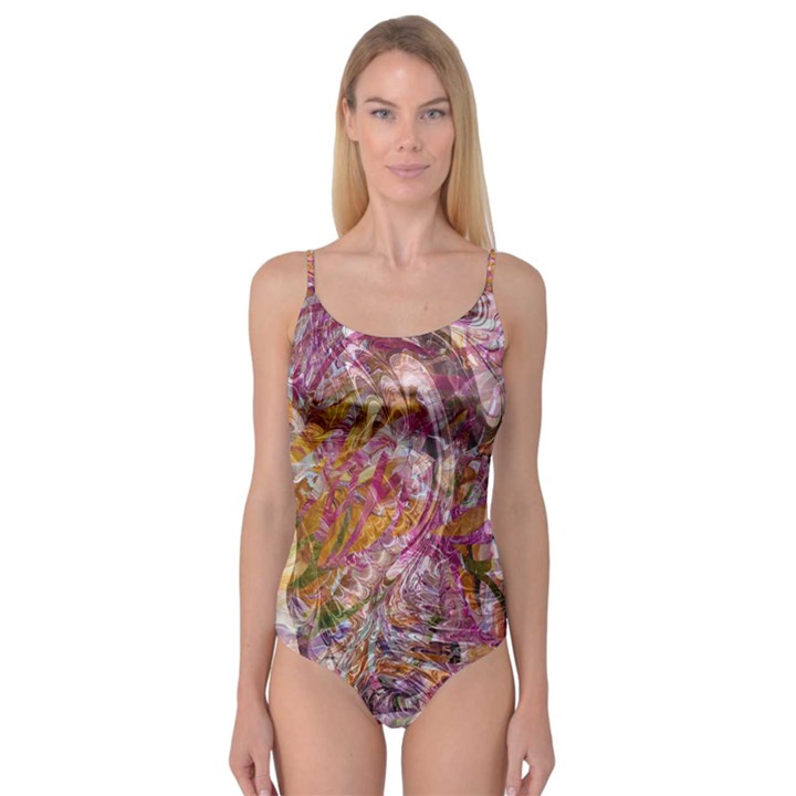 Abstract pink blend Camisole Leotard 