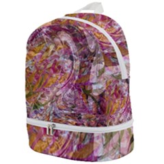 Abstract Pink Blend Zip Bottom Backpack by kaleidomarblingart