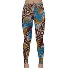 Authentic Aboriginal Art - Wetland Dreaming Classic Yoga Leggings by hogartharts