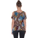 Authentic Aboriginal Art - Wetland Dreaming Cut Out Side Drop T-Shirt View2