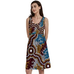 Authentic Aboriginal Art - Wetland Dreaming Classic Skater Dress by hogartharts