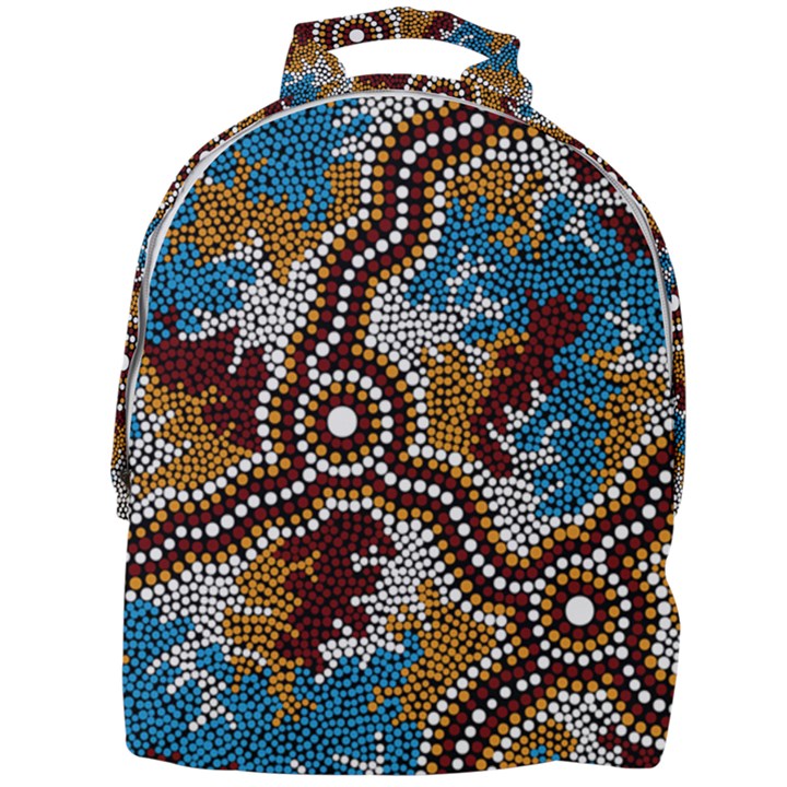 Authentic Aboriginal Art - Wetland Dreaming Mini Full Print Backpack