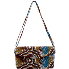 Authentic Aboriginal Art - Wetland Dreaming Removable Strap Clutch Bag by hogartharts