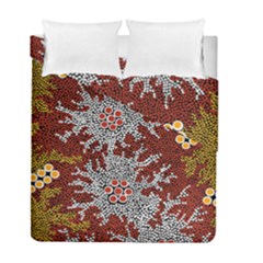 Authentic Aboriginal Art - Bushland Dreaming Duvet Cover Double Side (full/ Double Size) by hogartharts