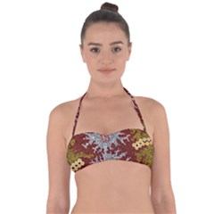 Authentic Aboriginal Art - Bushland Dreaming Tie Back Bikini Top by hogartharts