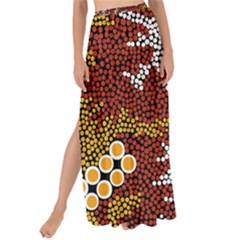 Authentic Aboriginal Art - Bushland Dreaming Maxi Chiffon Tie-up Sarong by hogartharts