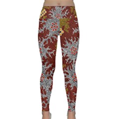 Authentic Aboriginal Art - Bushland Dreaming Lightweight Velour Classic Yoga Leggings