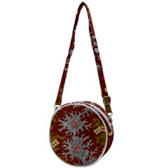 Authentic Aboriginal Art - Bushland Dreaming Crossbody Circle Bag by hogartharts