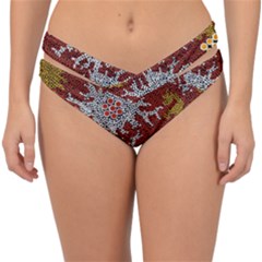 Authentic Aboriginal Art - Bushland Dreaming Double Strap Halter Bikini Bottoms by hogartharts