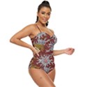 Authentic Aboriginal Art - Bushland Dreaming Retro Full Coverage Swimsuit View3