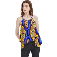 Authentic Aboriginal Art - Emu Dreaming Flowy Camisole Tank Top by hogartharts