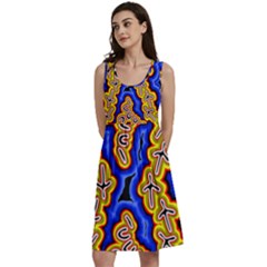 Authentic Aboriginal Art - Emu Dreaming Classic Skater Dress by hogartharts