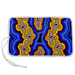 Authentic Aboriginal Art - Emu Dreaming Pen Storage Case (m) by hogartharts