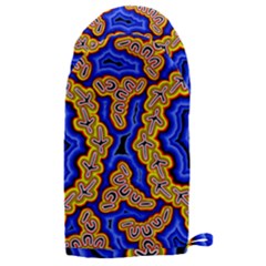 Authentic Aboriginal Art - Emu Dreaming Microwave Oven Glove by hogartharts