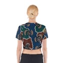 Authentic Aboriginal Art - Riverside Dreaming Cotton Crop Top View2