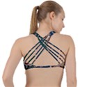 Authentic Aboriginal Art - Riverside Dreaming Criss Cross Racerback Sports Bra View2