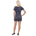 Authentic Aboriginal Art - Meeting Places Short Sleeve Asymmetric Mini Dress View2