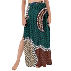 Authentic Aboriginal Art - Riverside Dreaming Maxi Chiffon Tie-up Sarong by hogartharts