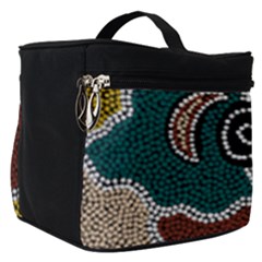 Authentic Aboriginal Art - Riverside Dreaming Make Up Travel Bag (small) by hogartharts