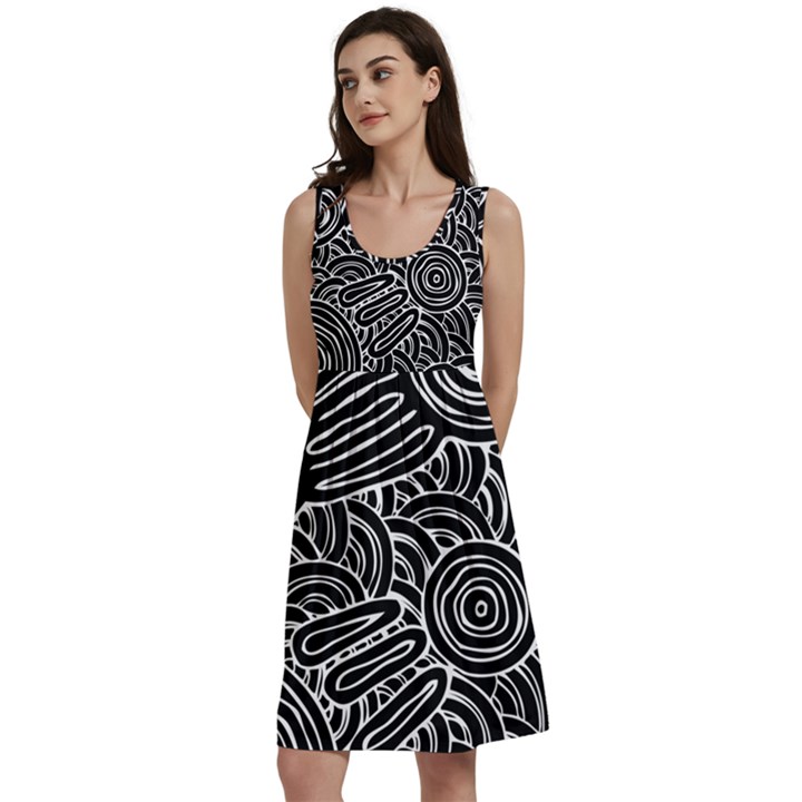 Authentic Aboriginal Art - Meeting Places Classic Skater Dress