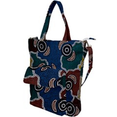 Authentic Aboriginal Art - Riverside Dreaming Shoulder Tote Bag by hogartharts