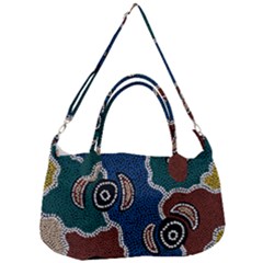 Authentic Aboriginal Art - Riverside Dreaming Removable Strap Handbag by hogartharts