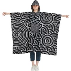 Authentic Aboriginal Art - Meeting Places Women s Hooded Rain Ponchos by hogartharts