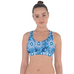 Authentic Aboriginal Art - Waterhole Dreaming Cross String Back Sports Bra by hogartharts