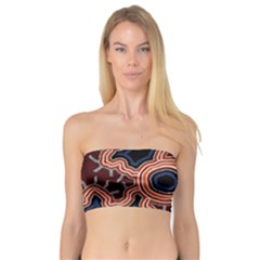 Authentic Aboriginal Art - Pathways Bandeau Top by hogartharts