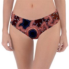 Authentic Aboriginal Art - Pathways Reversible Classic Bikini Bottoms by hogartharts