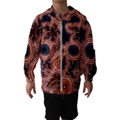 Authentic Aboriginal Art - Pathways Kids  Hooded Windbreaker by hogartharts