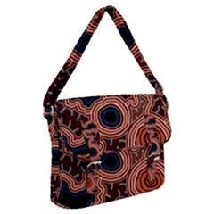 Authentic Aboriginal Art - Pathways Buckle Messenger Bag by hogartharts