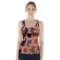 Authentic Aboriginal Art - Pathways Racer Back Sports Top by hogartharts