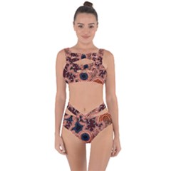 Authentic Aboriginal Art - Pathways Bandaged Up Bikini Set  by hogartharts