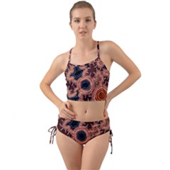 Authentic Aboriginal Art - Pathways Mini Tank Bikini Set by hogartharts