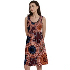 Authentic Aboriginal Art - Pathways Classic Skater Dress by hogartharts