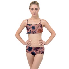 Authentic Aboriginal Art - Pathways Layered Top Bikini Set by hogartharts