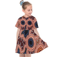 Authentic Aboriginal Art - Pathways Kids  Sailor Dress by hogartharts