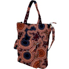 Authentic Aboriginal Art - Pathways Shoulder Tote Bag by hogartharts