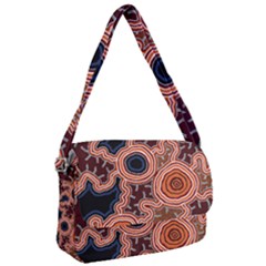 Authentic Aboriginal Art - Pathways Courier Bag by hogartharts