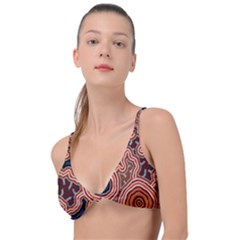 Authentic Aboriginal Art - Pathways Knot Up Bikini Top by hogartharts