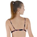 Authentic Aboriginal Art - Pathways Tie Up Cut Bikini Top View2