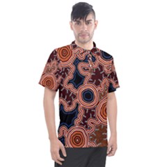 Authentic Aboriginal Art - Pathways Men s Polo T-shirt by hogartharts