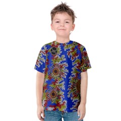 Authentic Aboriginal Art - Waterholes (corella) Kids  Cotton T-shirt