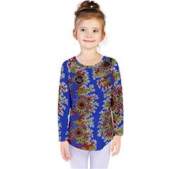 Authentic Aboriginal Art - Waterholes (corella) Kids  Long Sleeve T-shirt