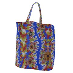 Authentic Aboriginal Art - Waterholes (corella) Giant Grocery Tote by hogartharts