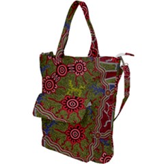 Authentic Aboriginal Art - Connections Shoulder Tote Bag by hogartharts