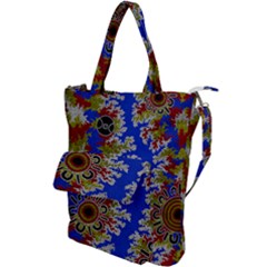 Authentic Aboriginal Art - Waterholes (corella) Shoulder Tote Bag by hogartharts